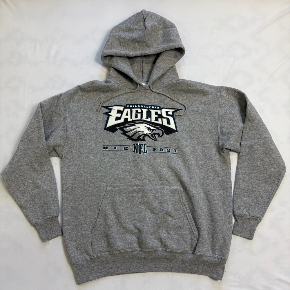 Philadelphia Eagles NFL NFC East Hoodie Gray Pullover Men's Size M
